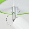 Plafonnier Cabri LED Chrome, Vert, Blanc, 1 lumière