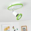 Plafonnier Cabri LED Chrome, Vert, Blanc, 1 lumière