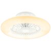 Ventilateur de plafond Globo TRAVO LED Blanc, 1 lumière, Télécommandes