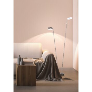 Lampadaire Fischer & Honsel Dent LED Nickel mat, 2 lumières