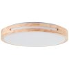 Plafonnier Brilliant Woodbury LED Bois clair, Blanc, 1 lumière