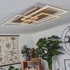 Plafonnier Blandford LED Écru, Nickel mat, Argenté, 3 lumières, Télécommandes