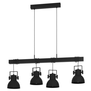 Suspension Eglo SHIREBROOK Noir, 4 lumières