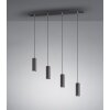 Suspension Zuoz Noir, 4 lumières