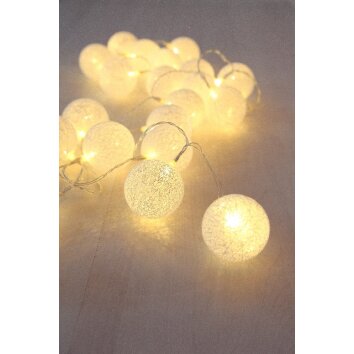 Guirlande Globo LED Blanc, 20 lumières