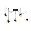 Suspension Lucide SWAPP Noir, 5 lumières