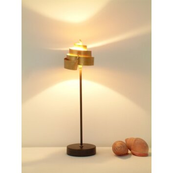 Lampe de table Holländer PICCOLA BANDEROLE Brun doré, 1 lumière