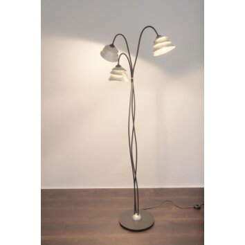 Lampadaire Holländer SNAIL ONE Argenté, 3 lumières