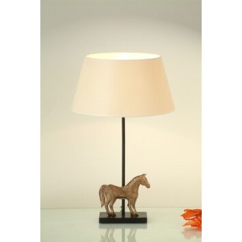 Lampe de table Holländer SOLISTI CAVALLO Brun, Or, Blanc, 1 lumière