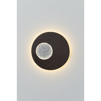 Applique murale Holländer LUNA LED Brun, Noir, Argenté, 1 lumière