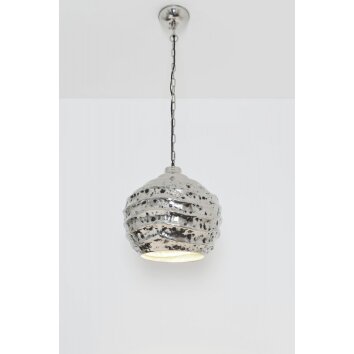 Suspension Holländer POMELO Argenté, 1 lumière