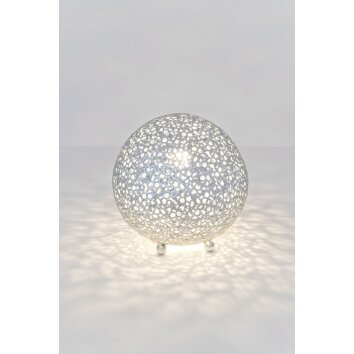 Lampe de table Holländer LILY Argenté, 1 lumière