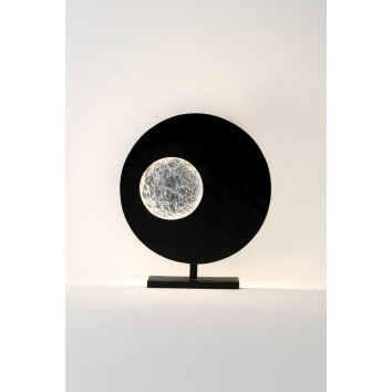 Lampe à poser Holländer LUNA RUND LED Brun, Noir, Argenté, 1 lumière