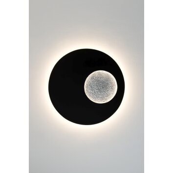 Applique murale Holländer LUNA RUND GROSS LED Brun, Noir, Argenté, 1 lumière