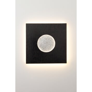 Applique murale Holländer LUNA QUADRAT GROSS LED Brun, Noir, Argenté, 1 lumière