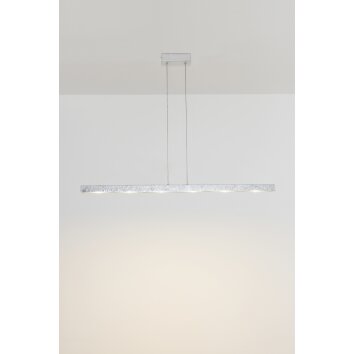 Suspension Holländer UNIVERSO LED Argenté, 6 lumières