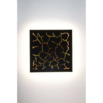 Applique murale Holländer LARICA LED Brun, Or, Noir, 1 lumière