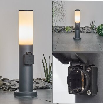 Borne lumineuse Caserta Anthracite, 1 lumière