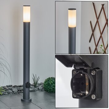 Borne lumineuse Caserta Anthracite, 1 lumière