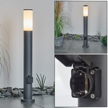 Borne lumineuse Caserta Anthracite, 1 lumière