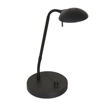 Lampe de table Steinhauer Biron LED Noir, 1 lumière