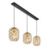 Suspension Lucide WOLFRAM Noir, 3 lumières