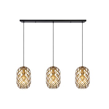 Suspension Lucide WOLFRAM Noir, 3 lumières