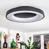 Plafonnier Sachseln LED Noir, 1 lumière, Télécommandes