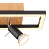 Applique murale Globo IDA LED Couleur bois, Noir, 2 lumières