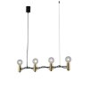 Suspension Gnarp Noir doré, 4 lumières