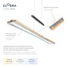 Suspension Elobra Panama LED Écru, 1 lumière