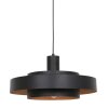 Suspension Steinhauer Flinter Noir, 1 lumière