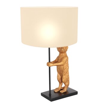 Lampe de table Steinhauer Animaux Or, Noir, 1 lumière