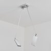 Plafonnier Anneau LED Chrome, Argenté, 2 lumières