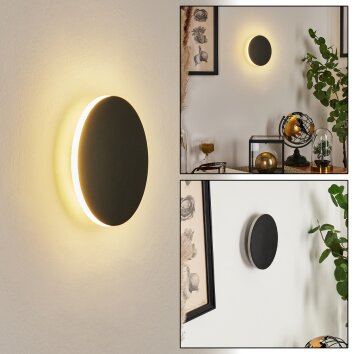 Applique murale Comallo LED Noir, Blanc, 1 lumière