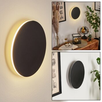 Applique murale Comallo LED Noir, Blanc, 1 lumière