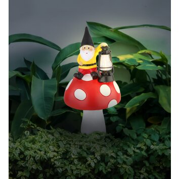 lampe solaire Globo ZWERG LED Jaune, Rouge, Noir, Blanc, 1 lumière