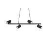 Suspension Trio MARLEY Noir, 4 lumières