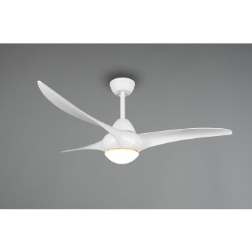 Ventilateur de plafond Reality Alesund LED Blanc, 1 lumière, Télécommandes