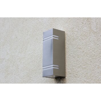 Applique murale d'extérieur Lutec STIRPES LED Acier inoxydable, 2 lumières