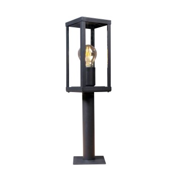 Borne lumineuse Lutec KARO Couleur bois, Noir, 1 lumière