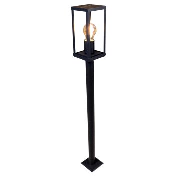 Borne lumineuse Lutec KARO Couleur bois, Noir, 1 lumière