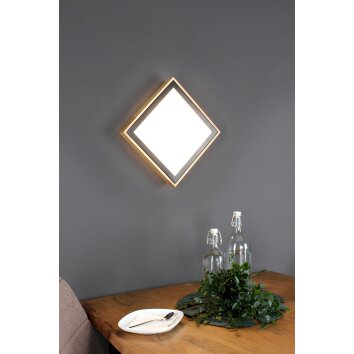 Applique murale Luce Design SOLSTAR LED Écru, Noir, 1 lumière