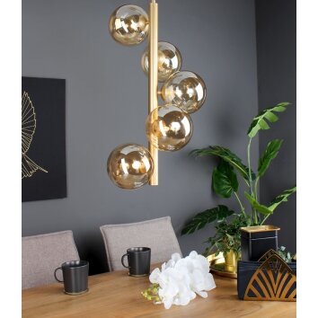 Suspension Luce Design NEPTUN Laiton, 5 lumières