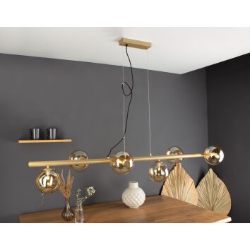 Suspension Luce Design NEPTUN Laiton, 6 lumières