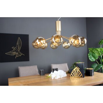 Suspension Luce Design NEPTUN Laiton, 9 lumières