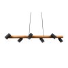 Suspension Trio MARLEY Noir, 6 lumières