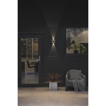 Applique murale d'extérieur Konstsmide Cremona LED Anthracite, 2 lumières