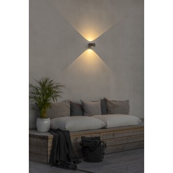 Applique murale d'extérieur Konstsmide Gela LED Anthracite, 2 lumières