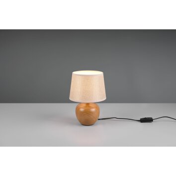 Lampe de table Reality LUXOR Couleur bois, 1 lumière